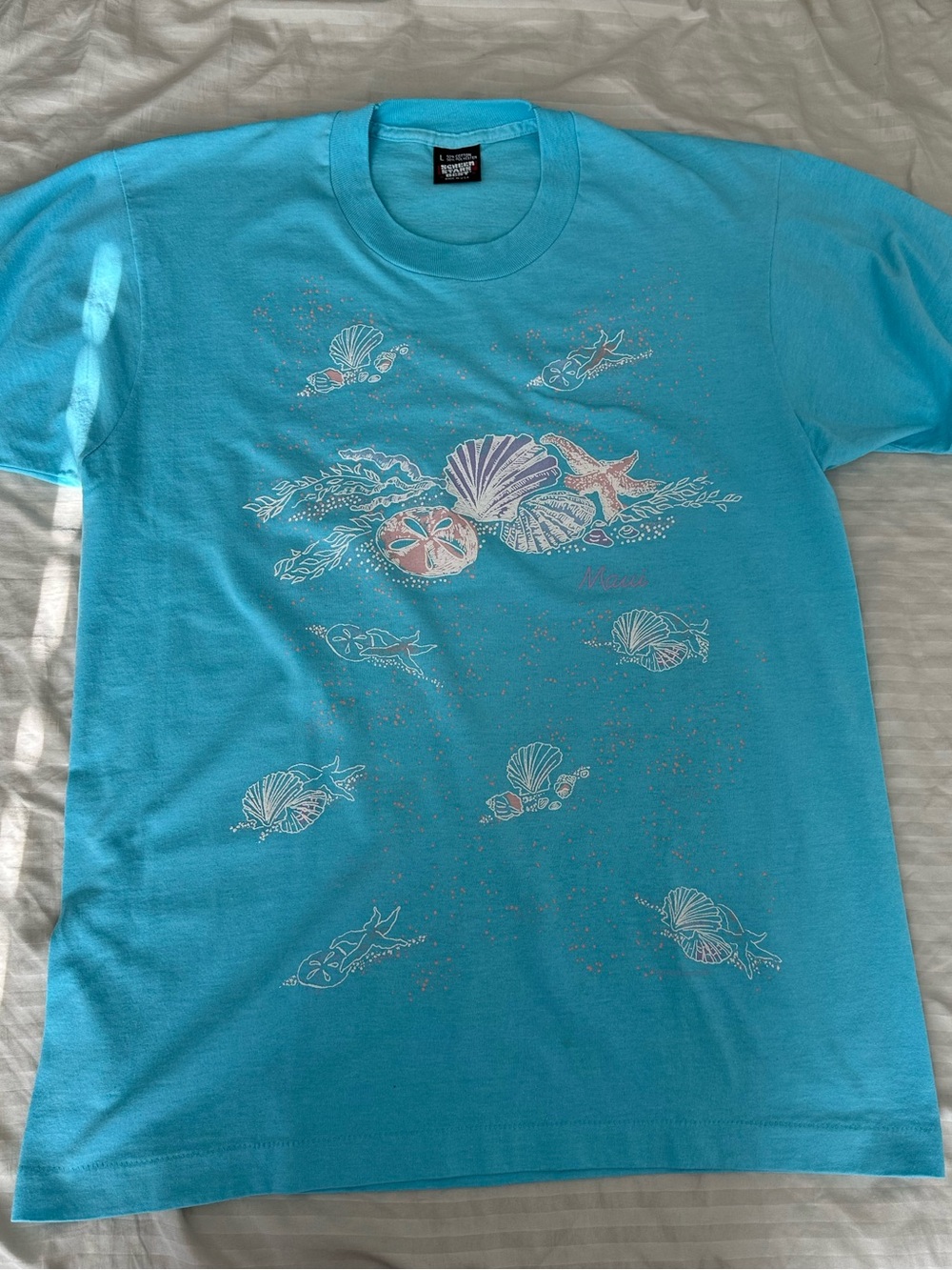 Vintage Single Stitch Teal Maui Souvenir T-Shirt - Made in USA